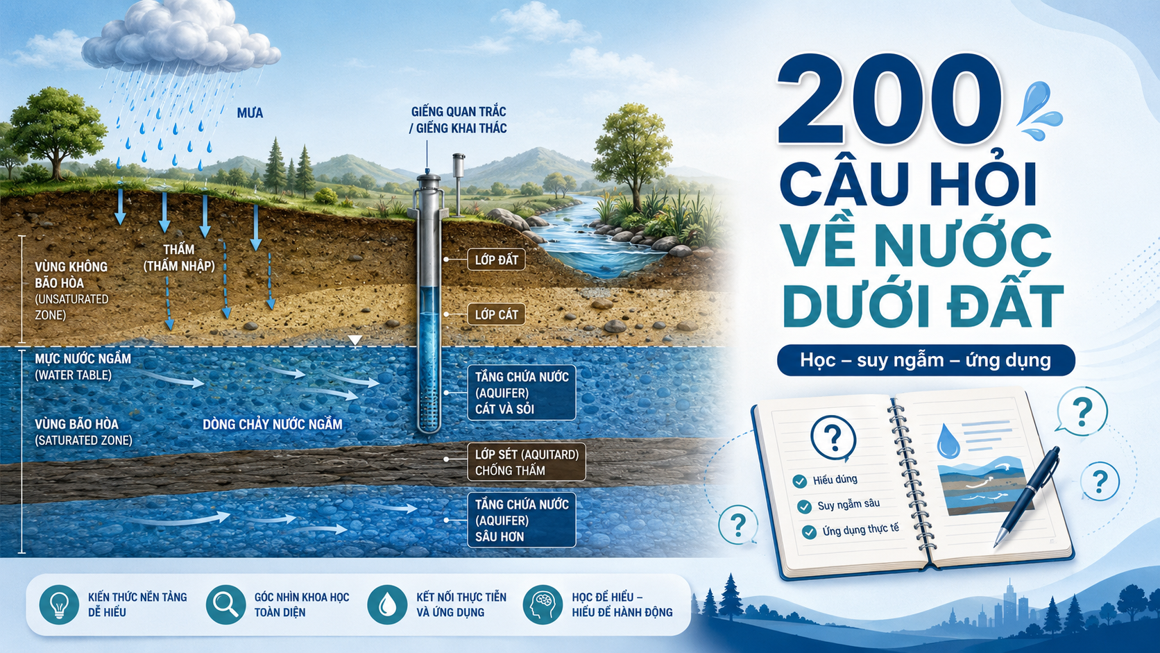 Bộ 200 câu hỏi học–suy ngẫm về nước dưới đất