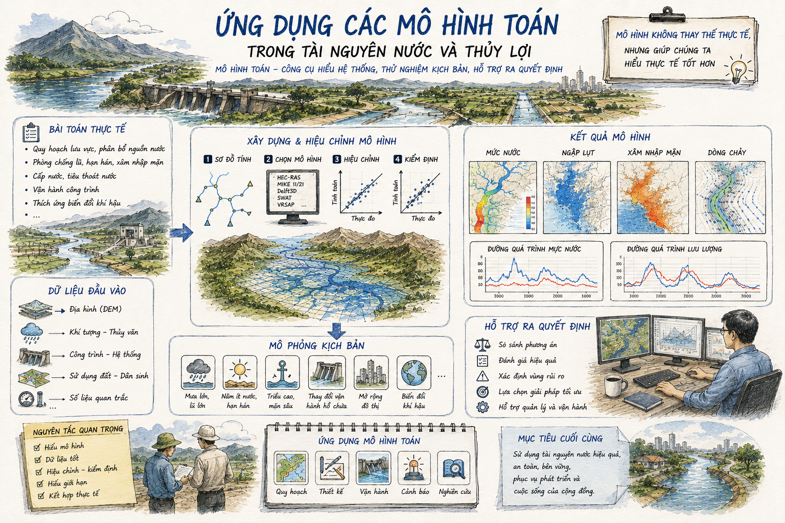Mô hình toán trong quy hoạch và quản lý tài nguyên nước