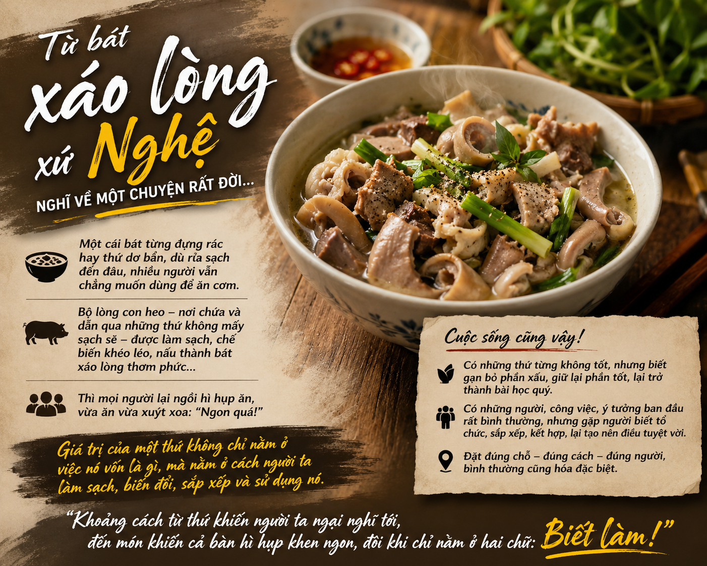 TỪ BÁT XÁO LÒNG NGHỆ AN, NGHĨ VỀ MỘT CHUYỆN RẤT ĐỜI…
